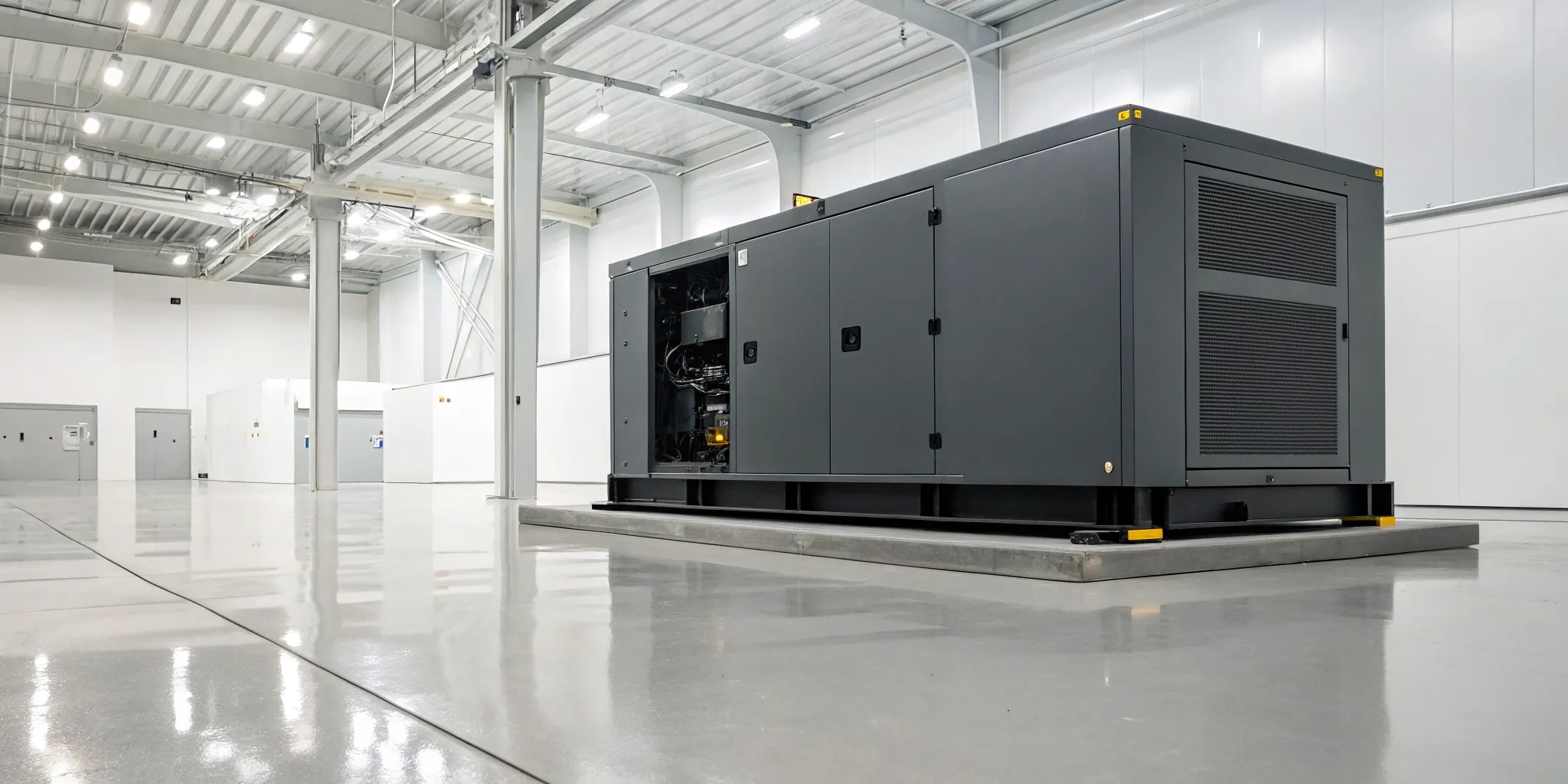 A standby backup generator providing a home with uninterrupted power.