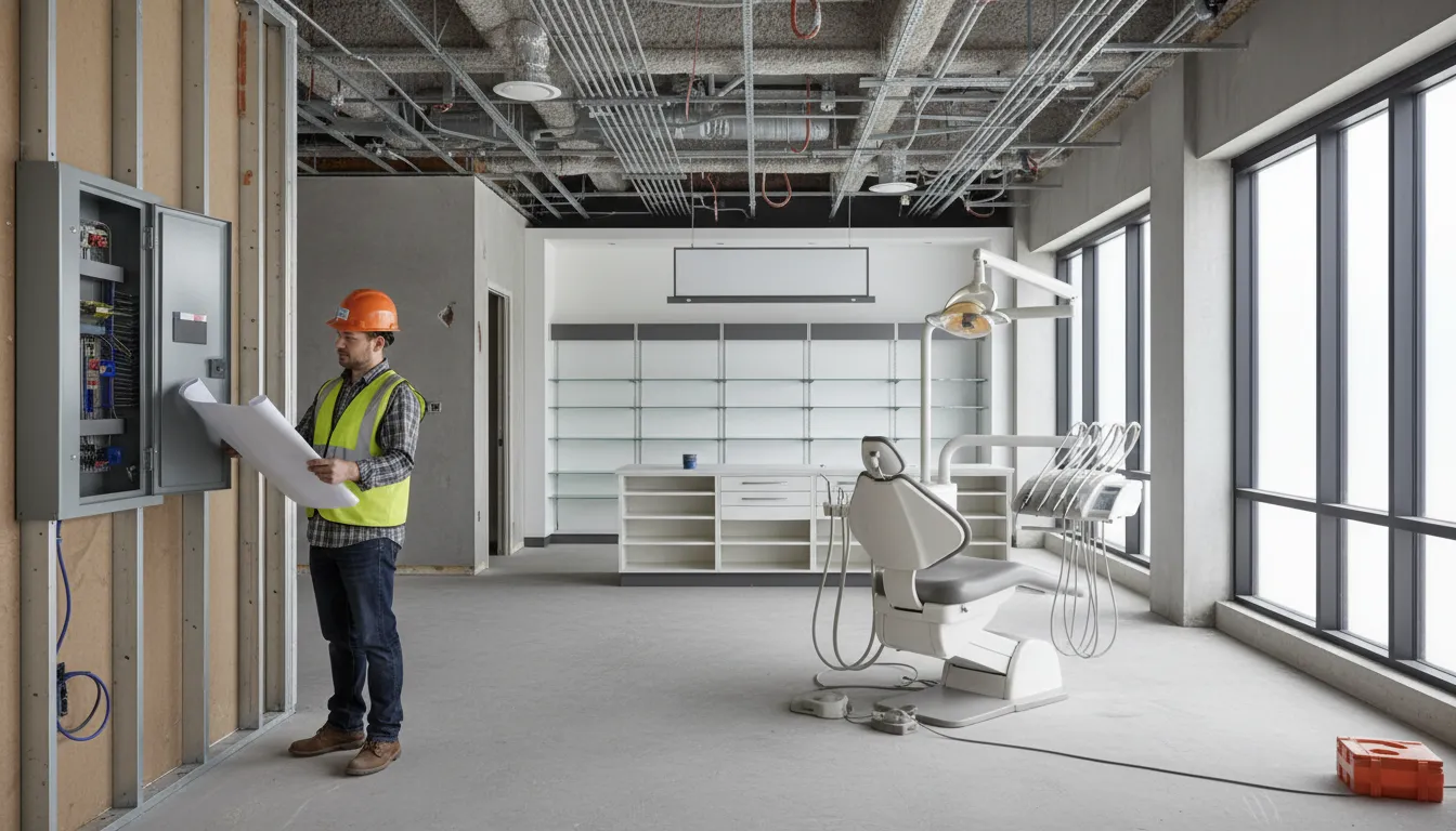 Medical office electrical planning for a healthcare office build-out