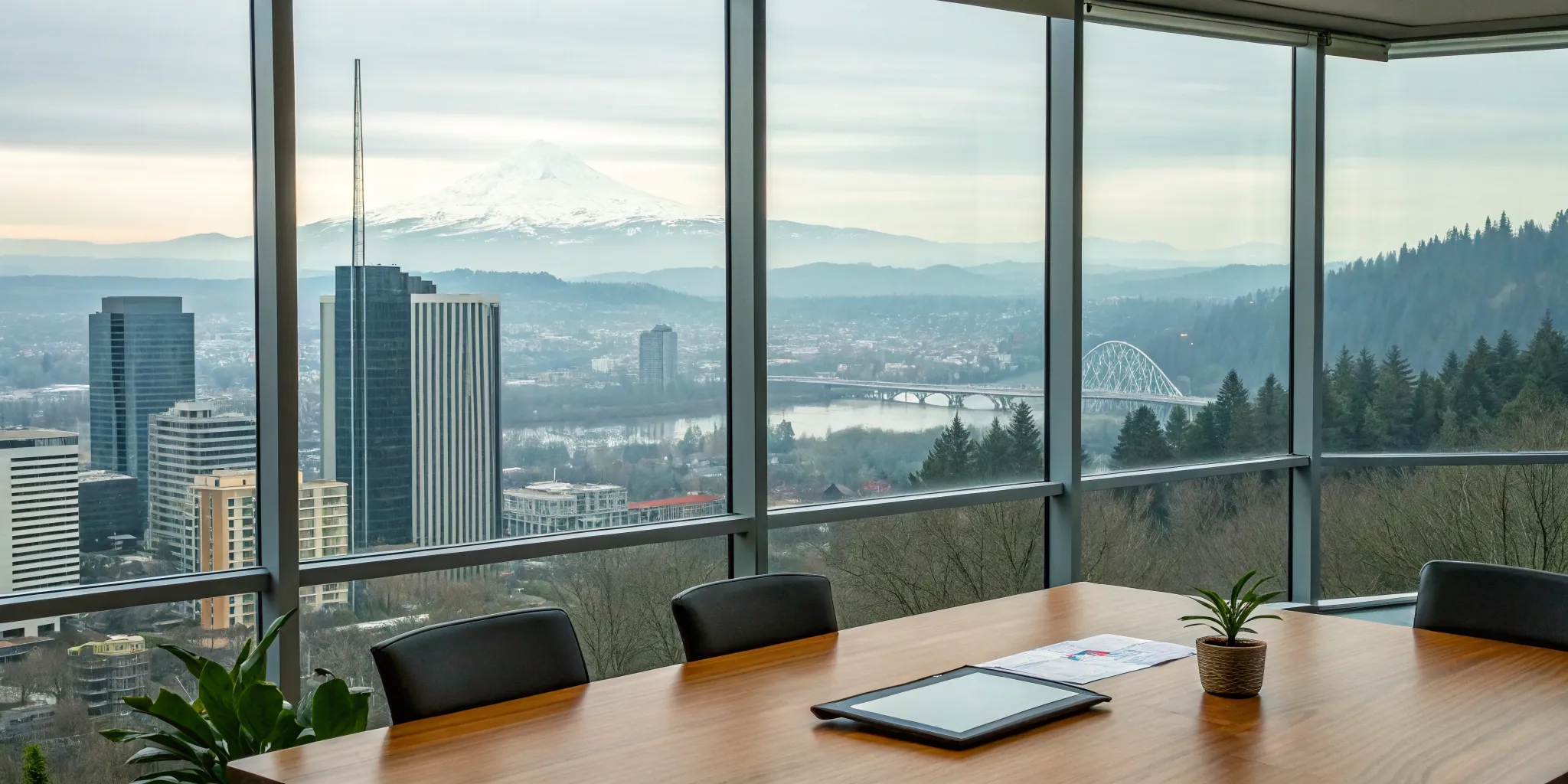 Electrical contractor services for a new business in a modern Portland office.