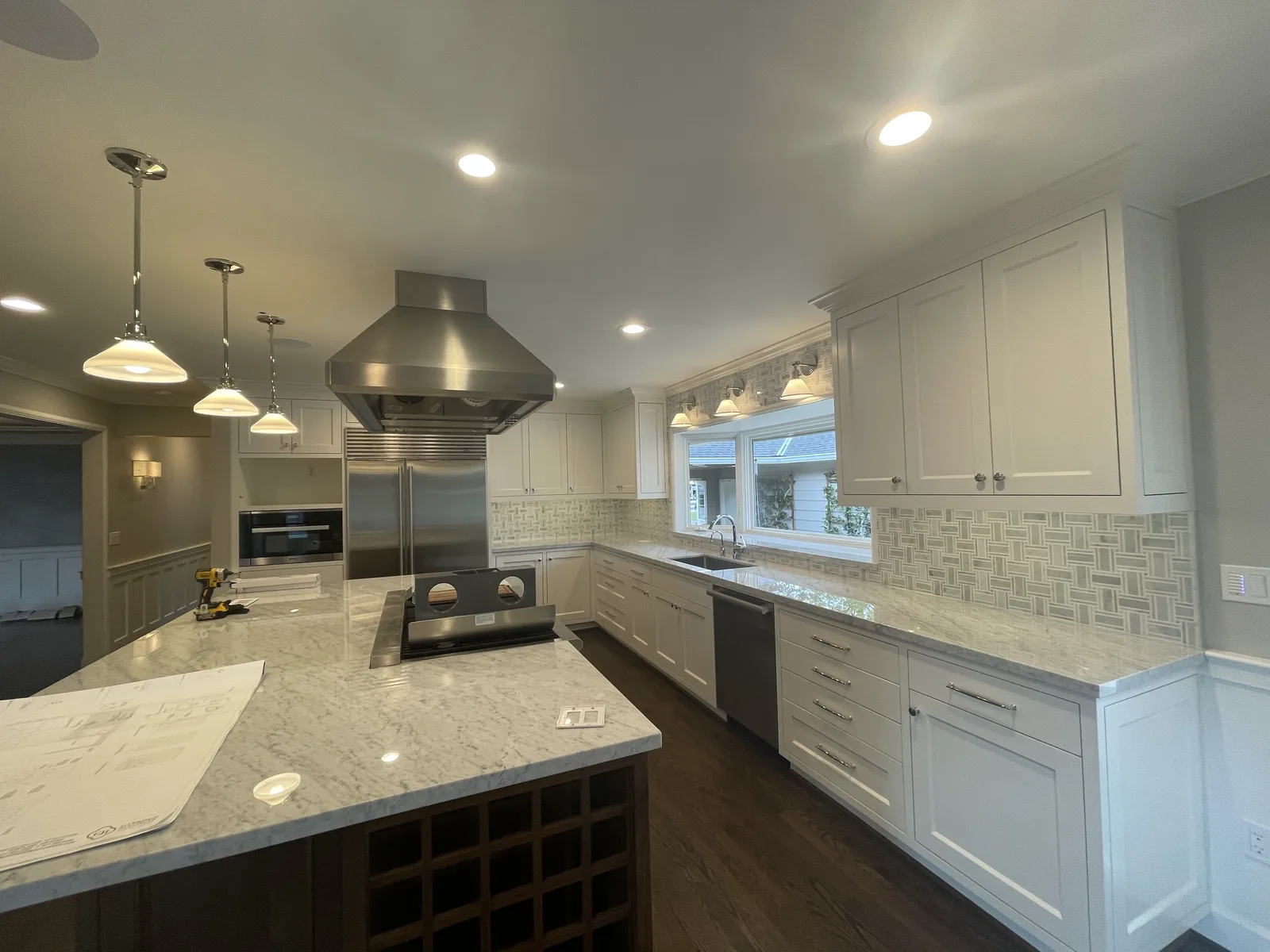 Kitchen remodel with updated lighting