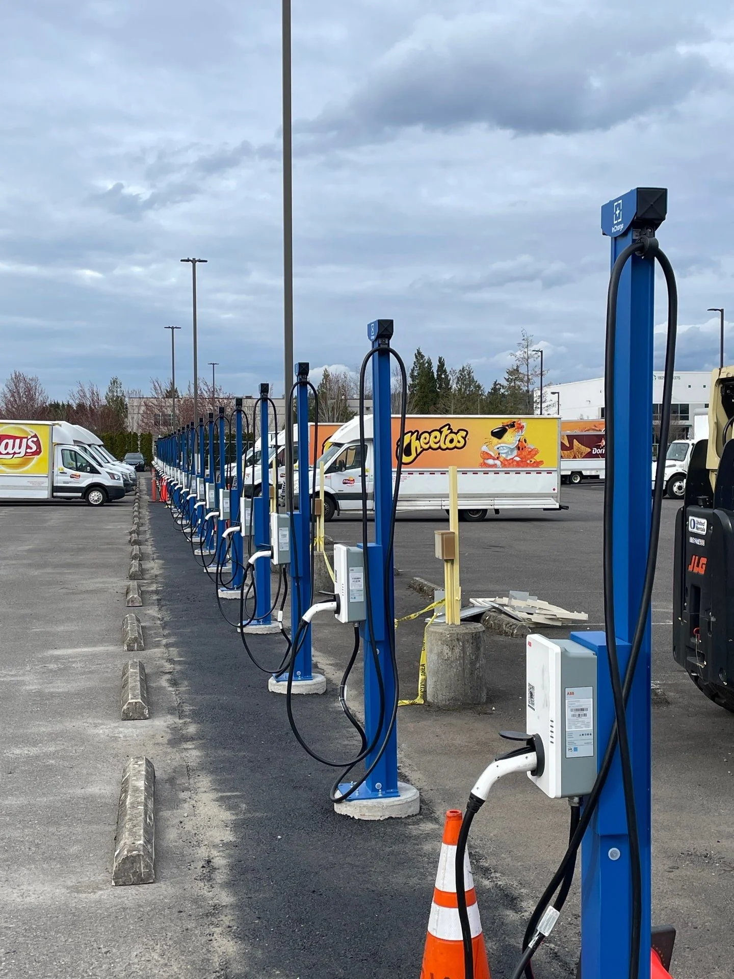 Commercial EV charging station install