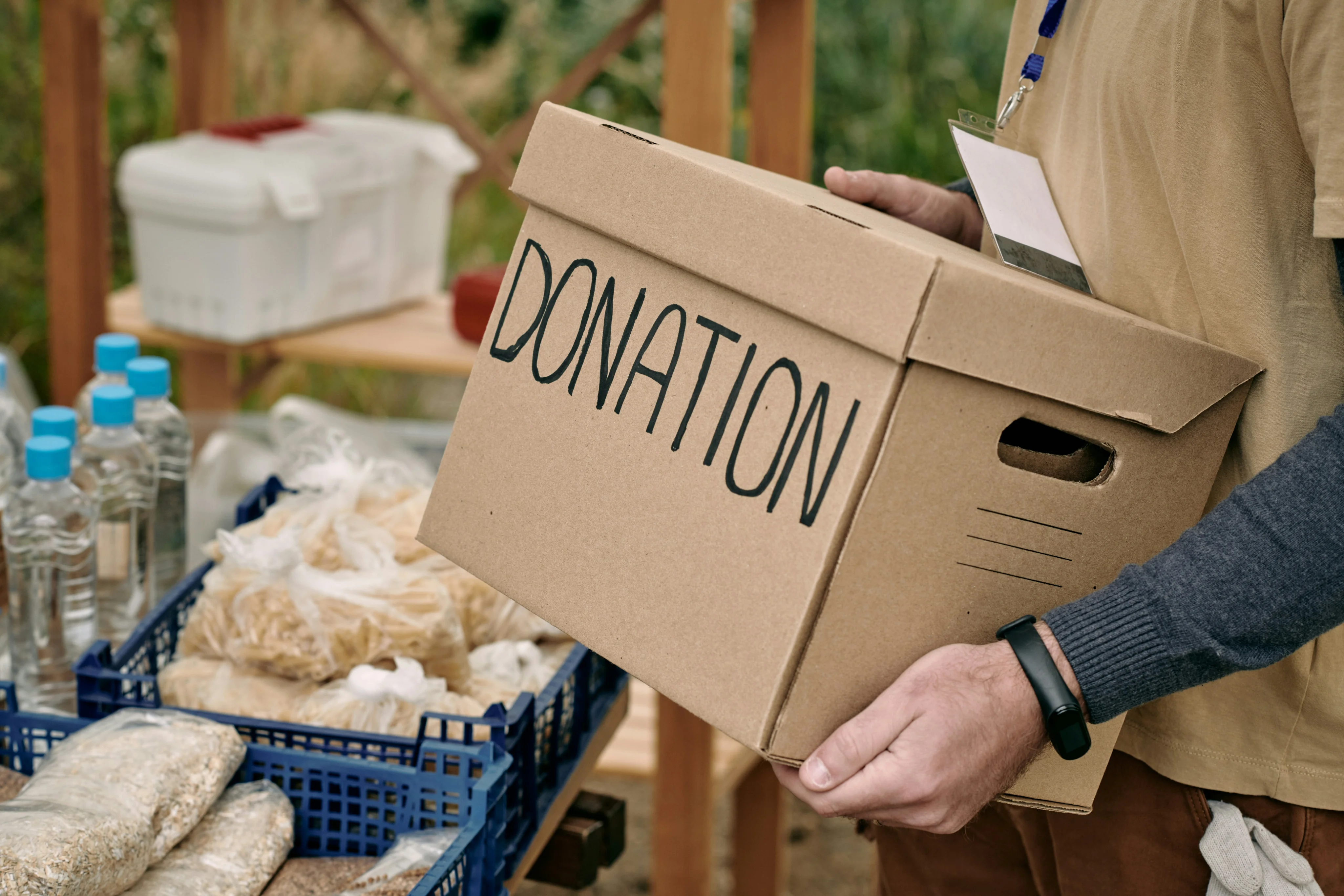 Community donation effort representing Pro Tech Power's service-focused mission