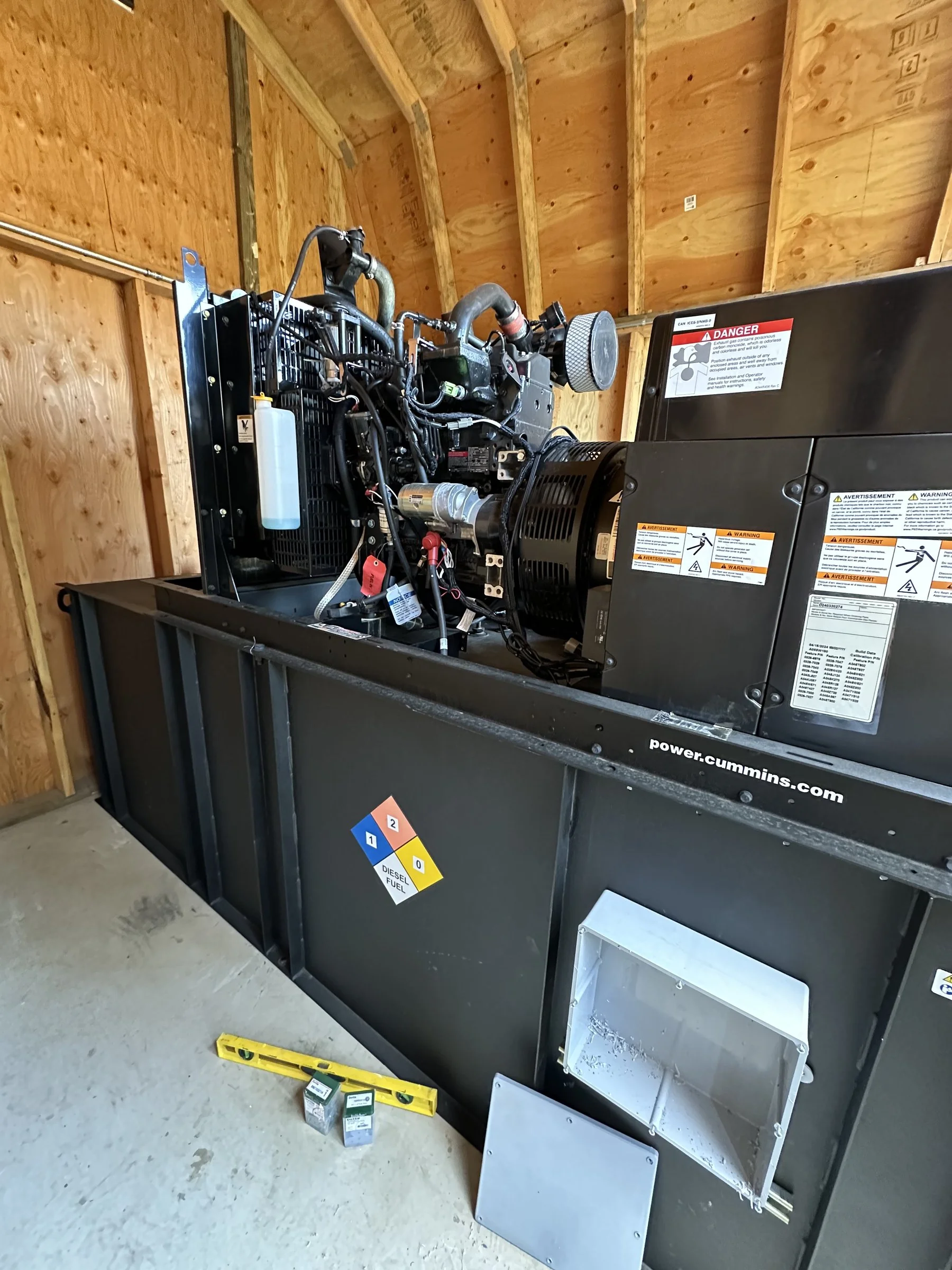 Detailed generator electrical and mechanical installation