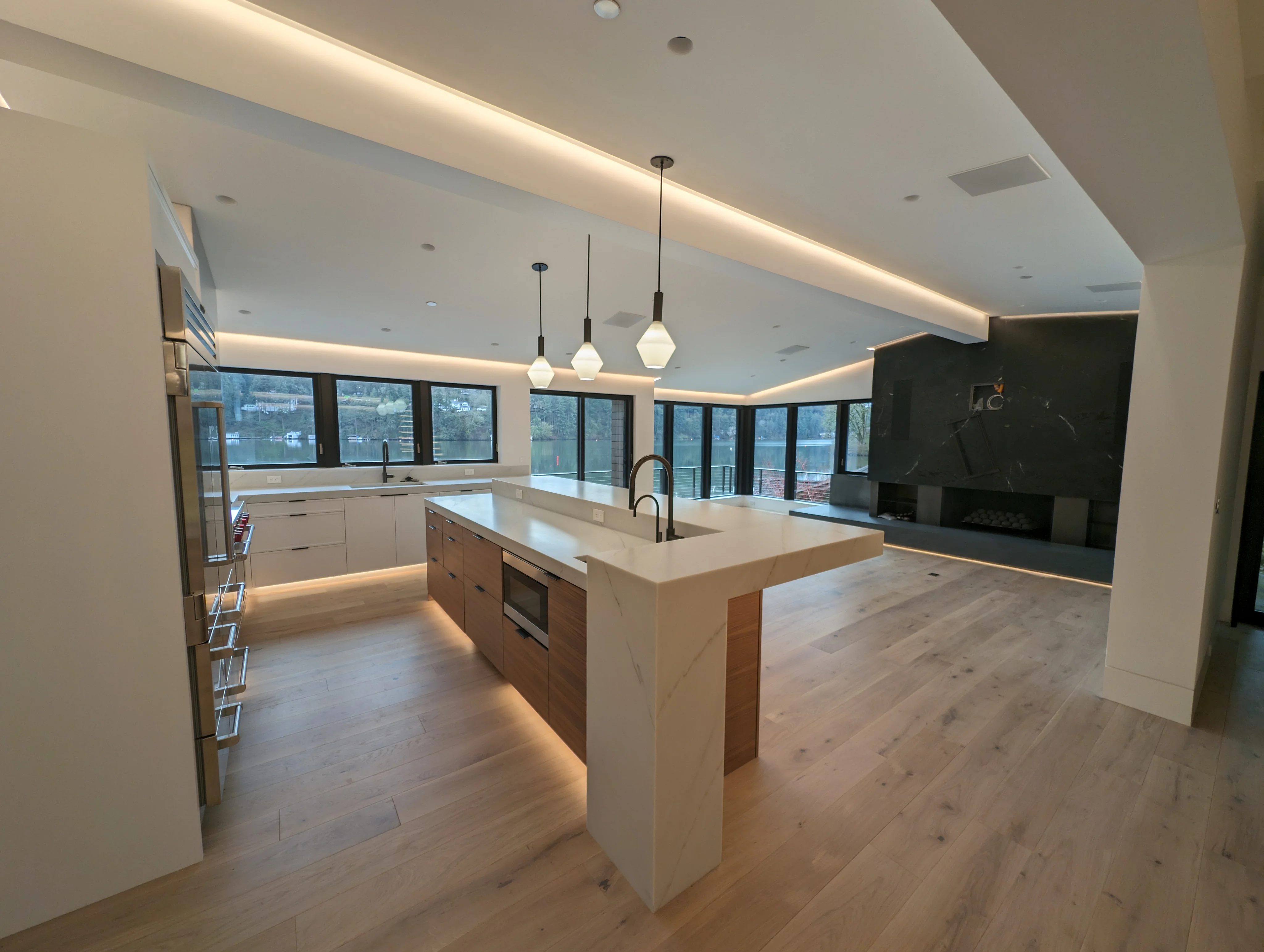 Custom kitchen island pendant lighting