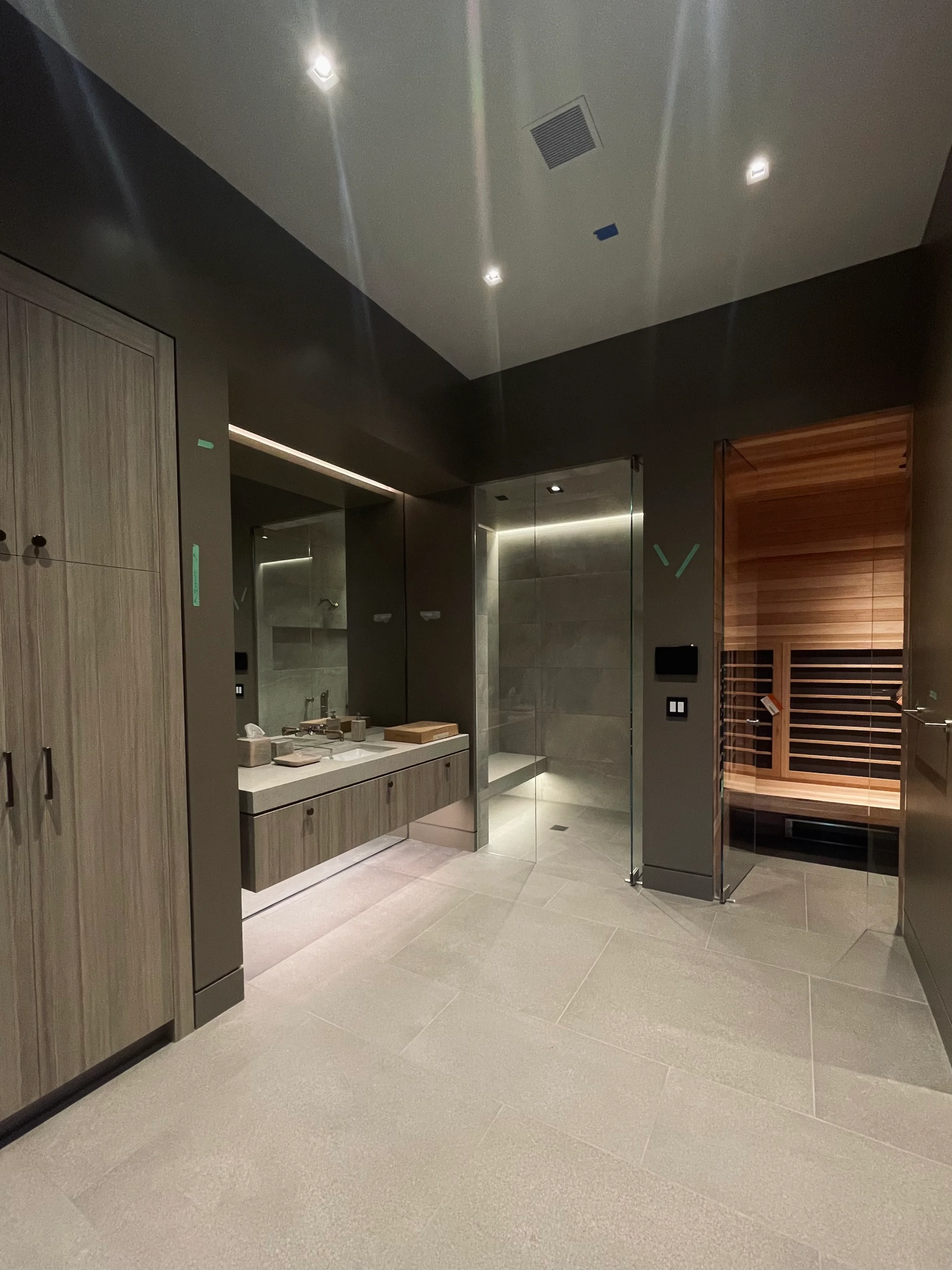 Finished sauna and spa electrical work