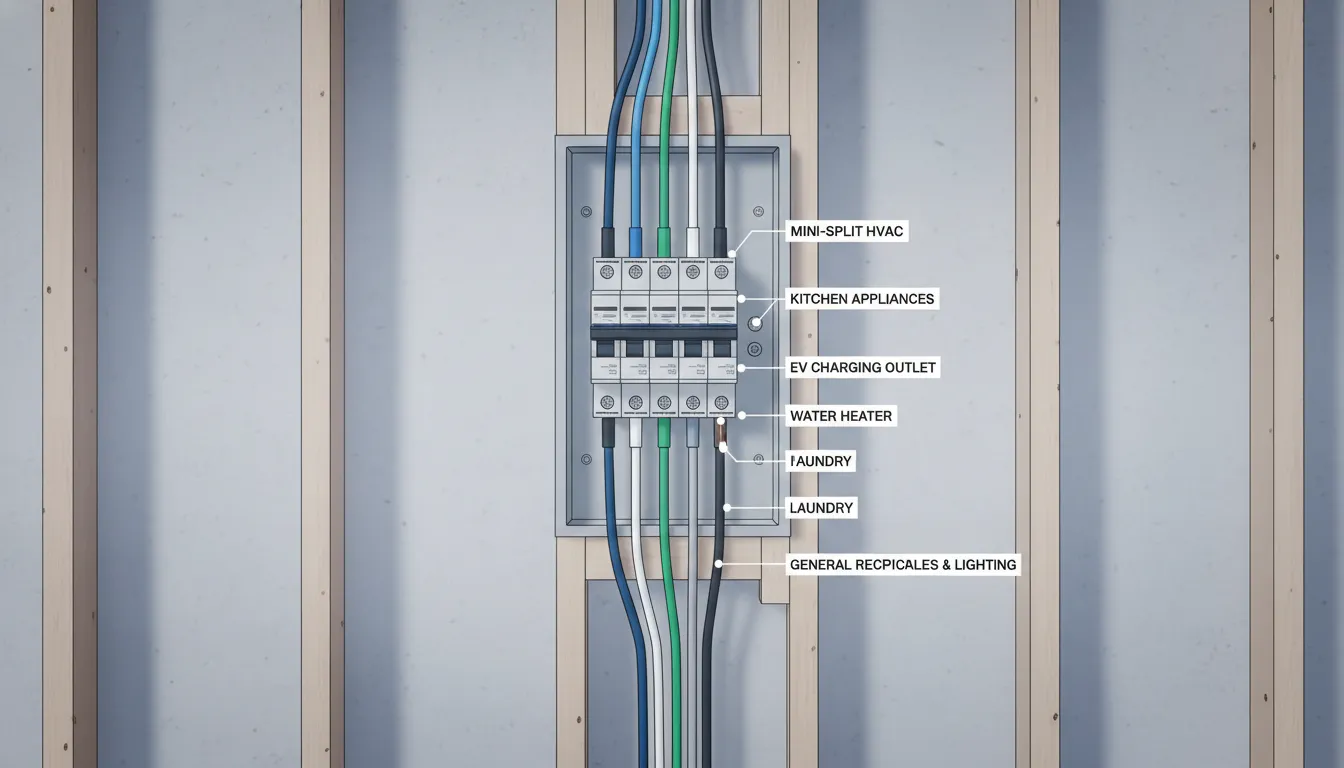 ADU electrical subpanel and dedicated circuit planning illustration