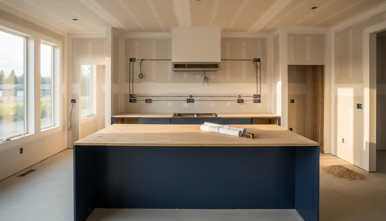 Electrical planning for kitchen remodels during kitchen rough-in layout review