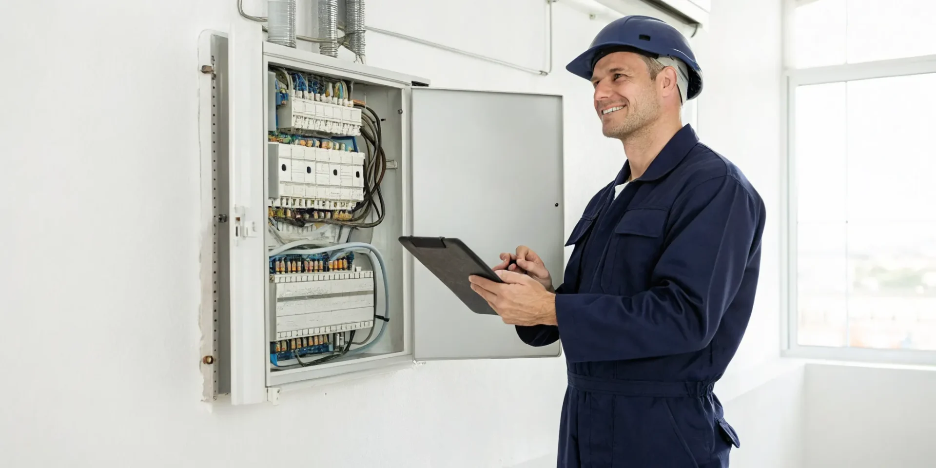 An electrician determines how much an electrical panel upgrade will cost.