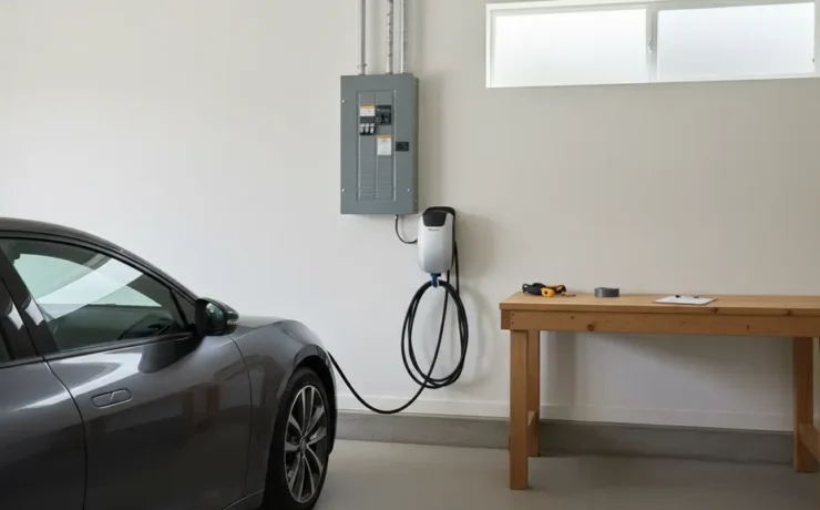 PGE EV charger rebates and home charging prep in an Oregon garage