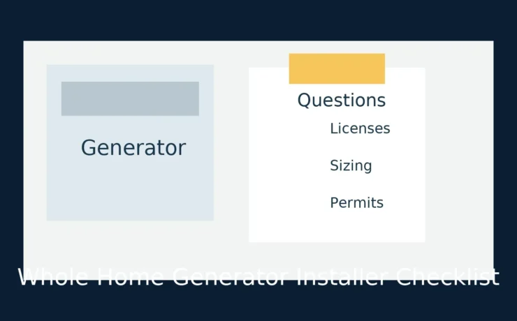 Whole home generator installers hiring checklist for homeowners