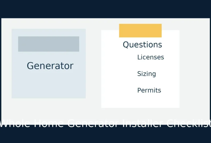 Whole home generator installers hiring checklist for homeowners