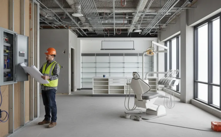 Medical office electrical planning for a healthcare office build-out