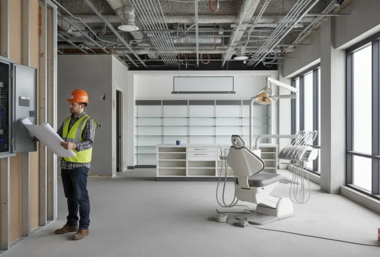 Medical office electrical planning for a healthcare office build-out